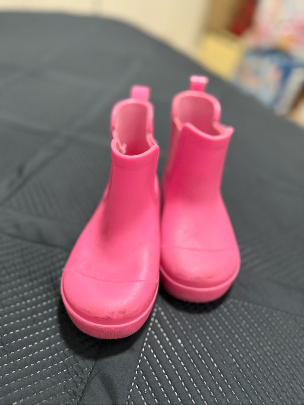 Bearpaw Girls Pink Chelsea Rain Boots Waterproof Size 10